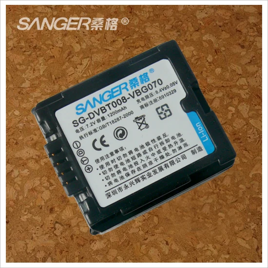 

Camera Battery Replace For PANASONIC VBG070 Fit For SDRH20/H28/H29/H40/H48/H58/H59/H68/H80/H90/H250 7.2V 1200mAh