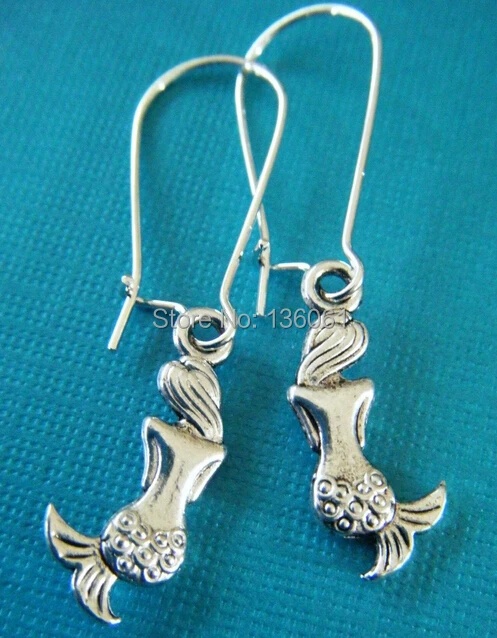 Женские серебряные серьги подвески в виде сердца Креста совы узелка снежинки