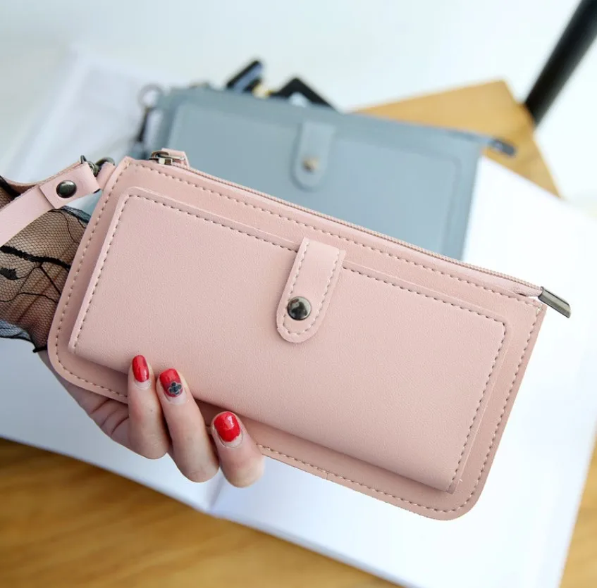 

Модный женский кошелек, клатч на молнии для женщин, Лидер продаж, Женский Роскошный кошелек для кредитных карт и телефона, кошельки для моне...