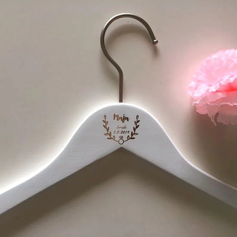 Пользовательское имя и дата Персонализированные Свадебные Вешалка Жених