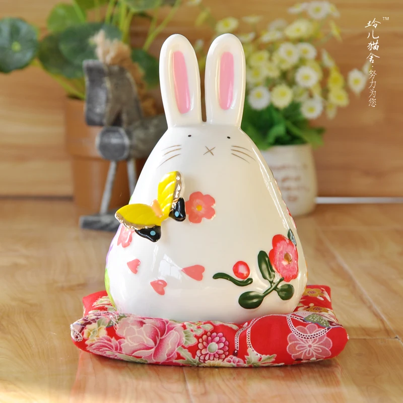 Счастливый Кот японский настоящий счастливый кролик маленькая бабочка