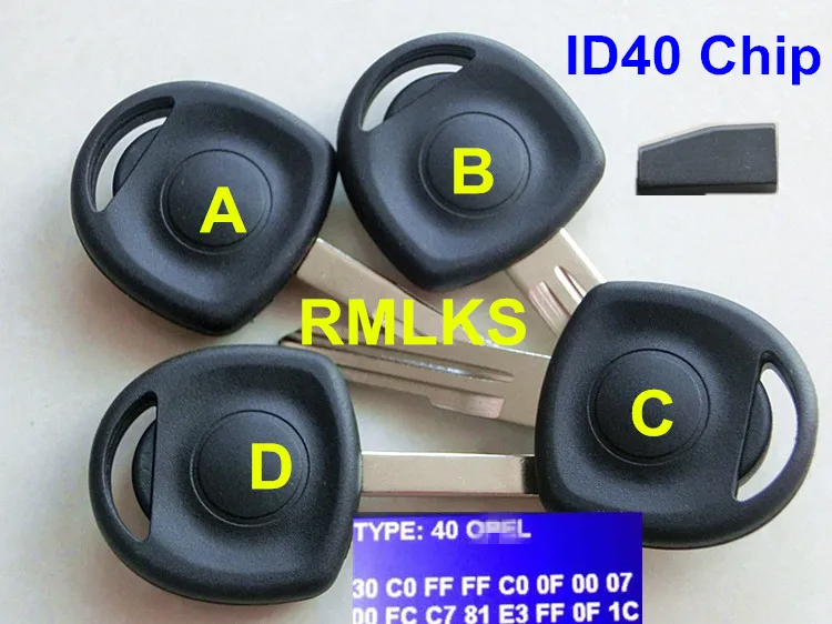 Сменный брелок RMLKS с чипом ID40 для Vauxhall Opel Agila Combo Van Corsa C Mervia Tigra Uncut Blank Blade|fob|fob key |