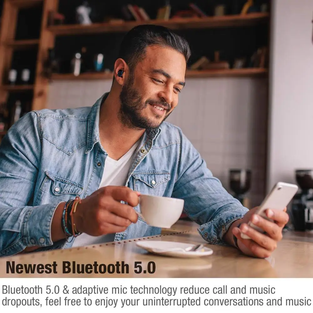 3000mAh беспроводные наушники Bluetooth 5 0 светодиодный дисплей батареи 90H время