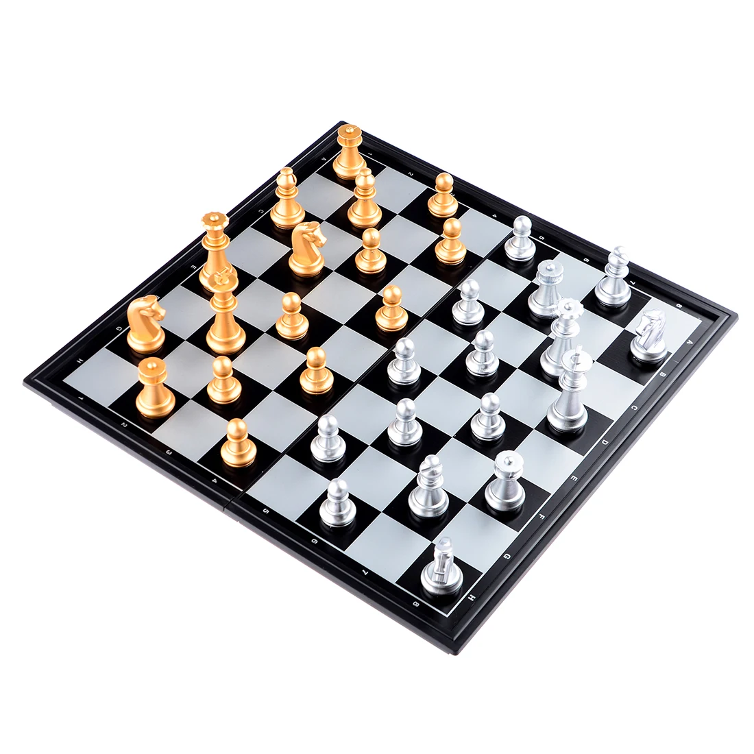 2017 Новый Портативный Игра в Шахматы Шашки Складные Магнитная Шахматная Доска