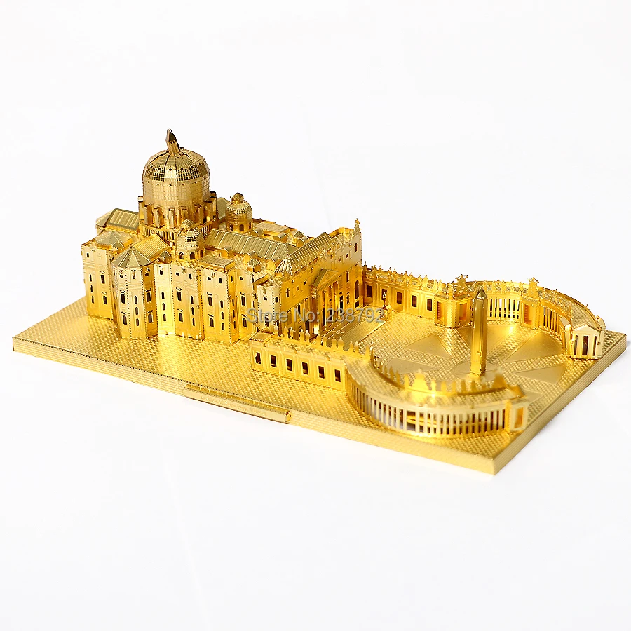 3D металлическая головоломка Италия церковь святого Петра архитектурная миниатюрная Строительная модель DIY лазерная резка сборка головоломки игрушки