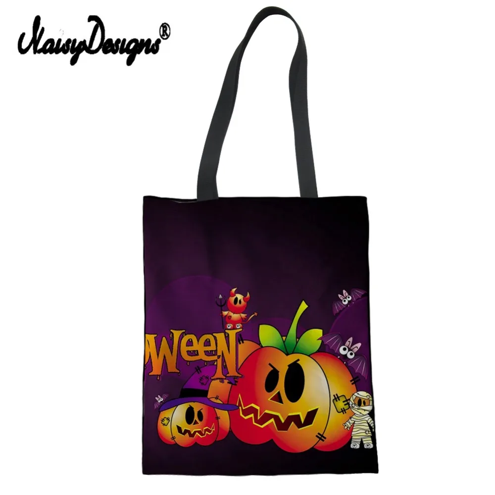 Брендовая женская складная сумка для покупок с надписью Happy Halloween | Багаж и сумки