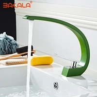 new bath basin faucet brass chrome faucet green hundred collocation sink mixer tap vanity hot cold water bathroom faucets