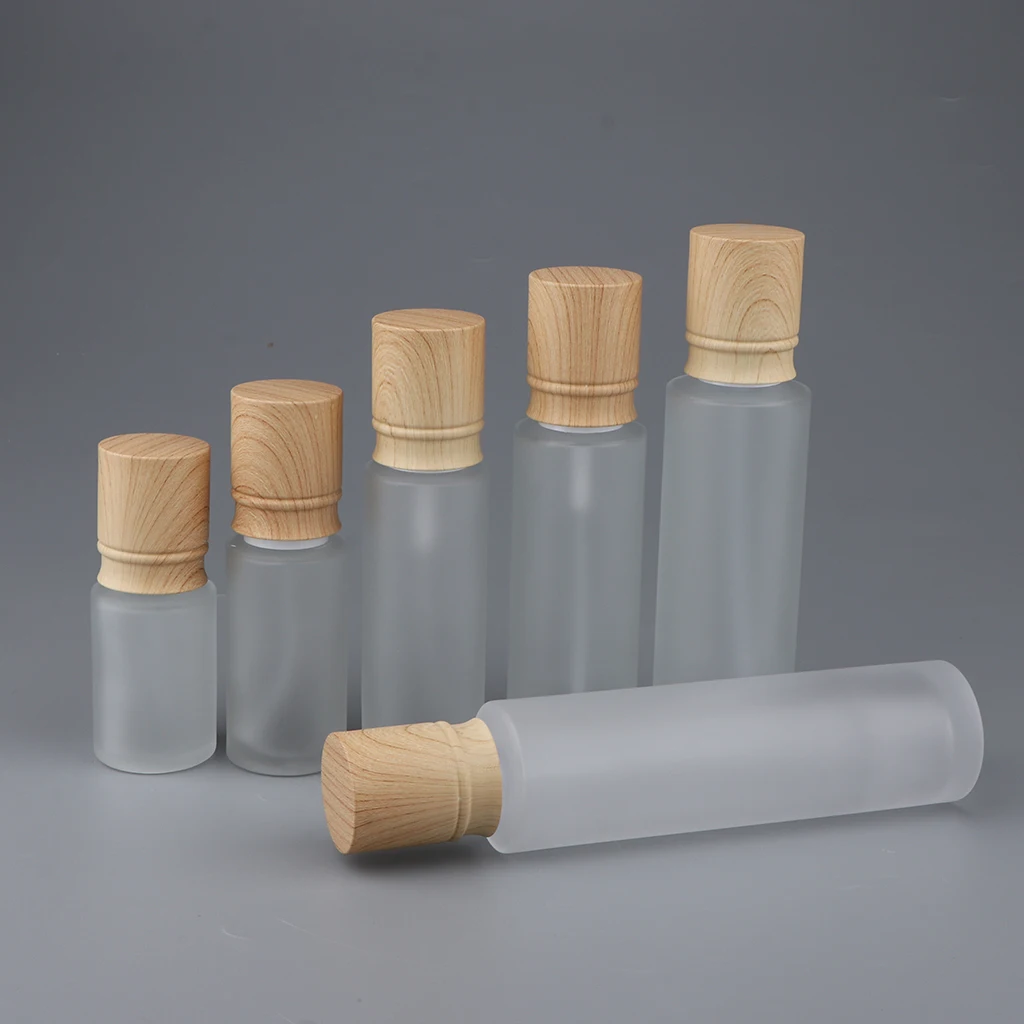 Путешествия Пустой Крем шампунь лосьон насос бутылки с деревянной крышкой для