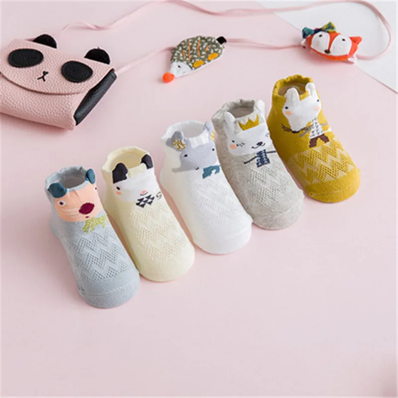 Kawaii/детские носки защитные лодыжки хлопок теплые дышащие японский стиль пять пар