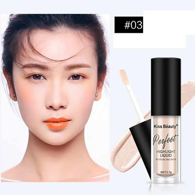 Жидкий Хайлайтер для лица яркое свечение макияж Shimmer Highlight Countour Осветляющий