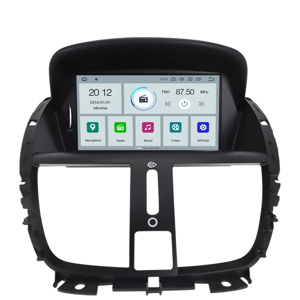 Автомобильный мультимедийный плеер Aotsr Android 10 0 с GPS навигацией для Peugeot 207 2008 2014