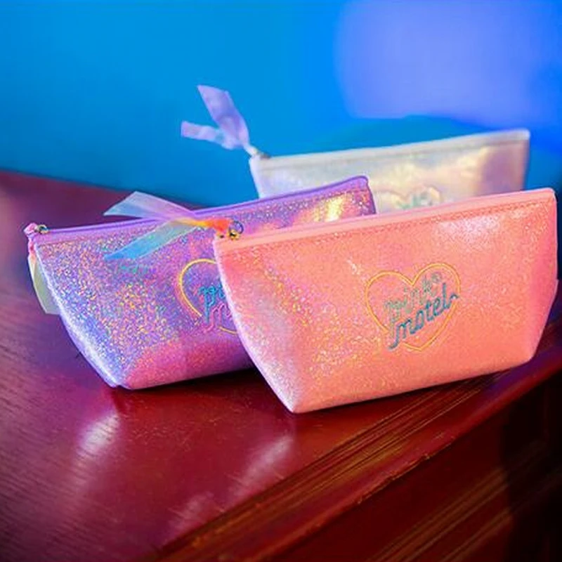 Moon Emboridery блестящие косметические Чехлы портативные косметички для девочек