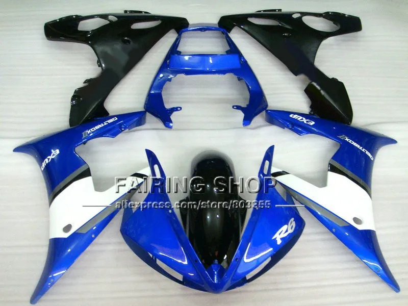 Комплекты обтекателей бренда G5GR для YAMAHA YZFR6 2006 2007 комплект синего и черного цвета