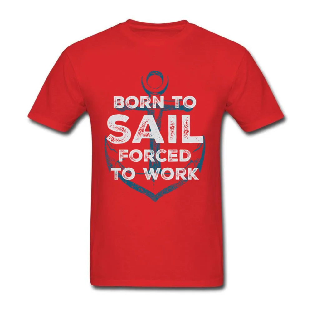 Новейший дизайн панк стиль Крок Футболка Мужская Панк футболка Born to sail Forced Work Anchor