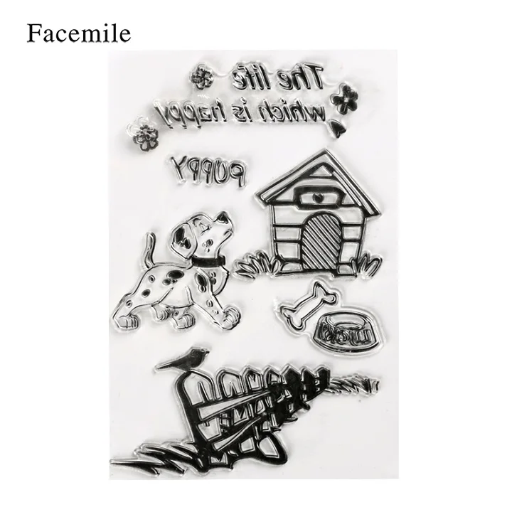 Facemile 1 шт. прозрачный штамп лист цветок животное Штамп для DIY