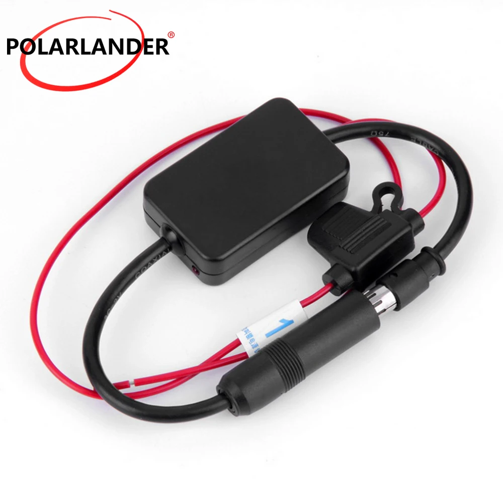 Polarlander Universal Car Radio Aerials Auto FM Antenna Amplifier Signal Amp Booster 12V for M/arine Vehicle Boat | Автомобили и