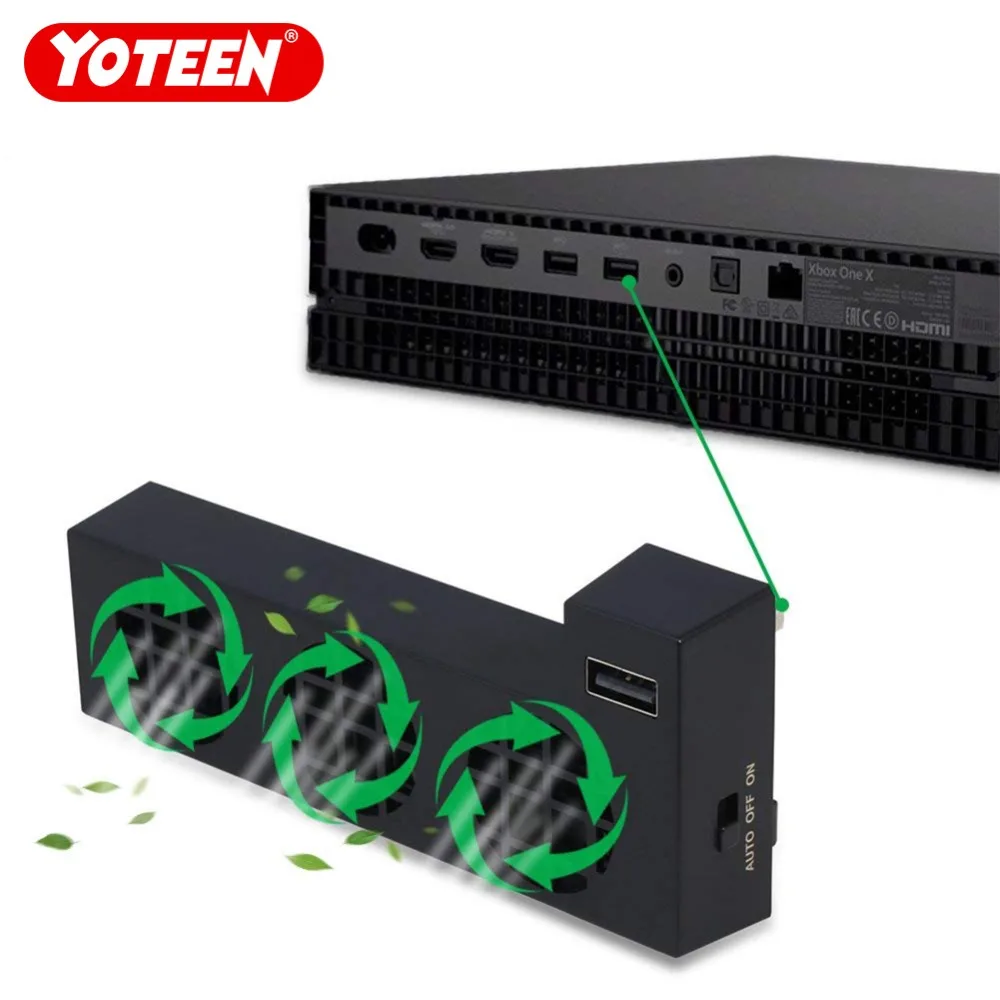 Yoteen для Xbox One X охлаждающий вентилятор внешний интеллектуальный контроль USB кулер