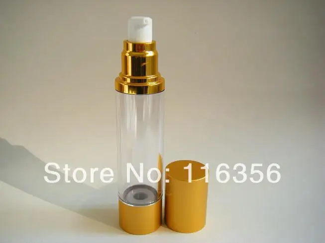 50ML Gold airless bottle or cosmetic sprayer with white pump