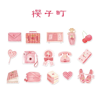 45 шт./упак. Kawaii для девочек в розовом цвете, серия Стикеры s дневник DIY Скрапбукинг Стикеры школьные канцелярские принадлежности Эсколар - Цвет: E