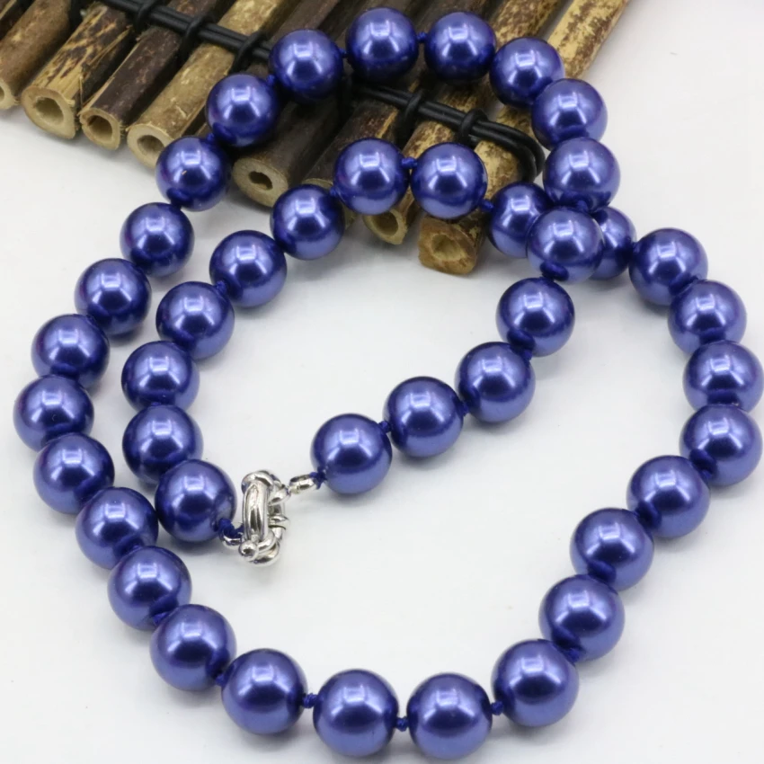 Женское ожерелье с бусинами и искусственным жемчугом 10 мм | Украшения аксессуары