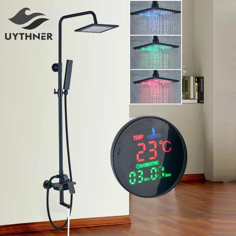 Uthyner экран дисплея температуры 8 &quot&amp 10&quot &amp 12 &quotсветодиодный душ с дождевой