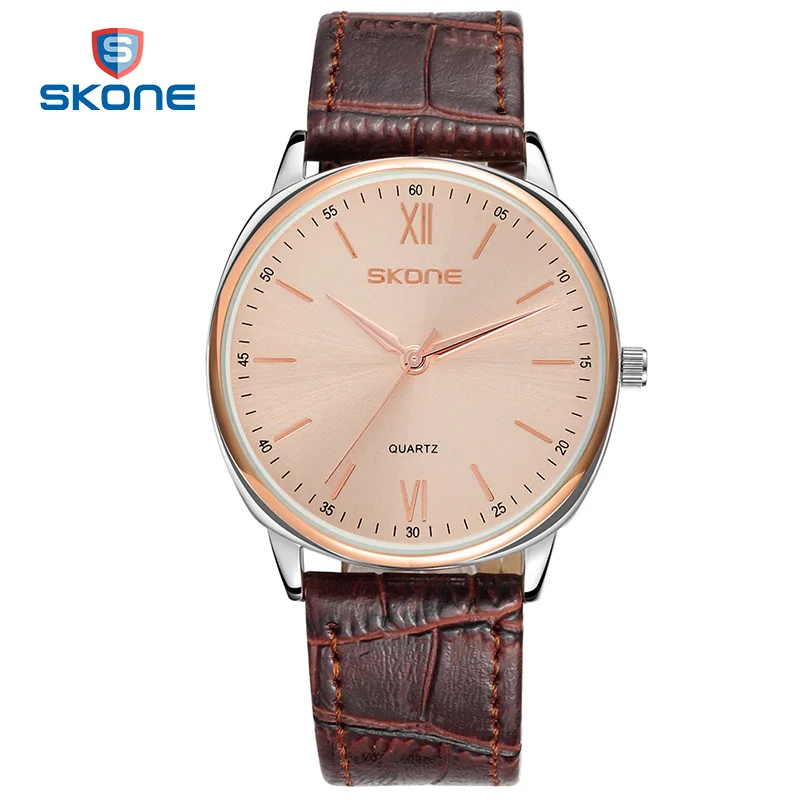 SKONE 2017 Новинк Модный Большой Циферблат Простые Деловые Часы Мужские Наручные