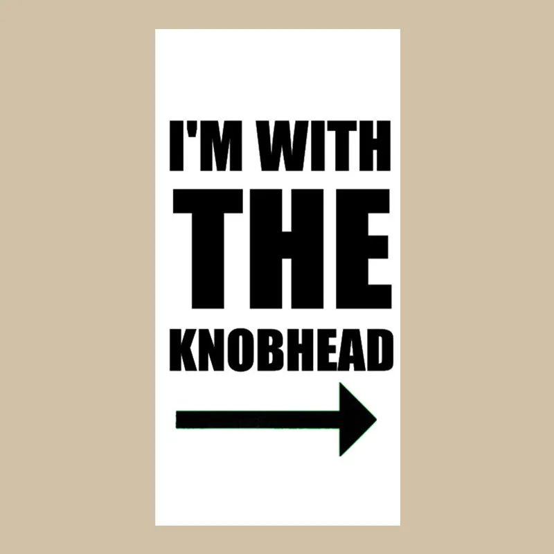 Розовое черное белое пляжное полотенце I'm with the Knobhead с шуточным юмором для