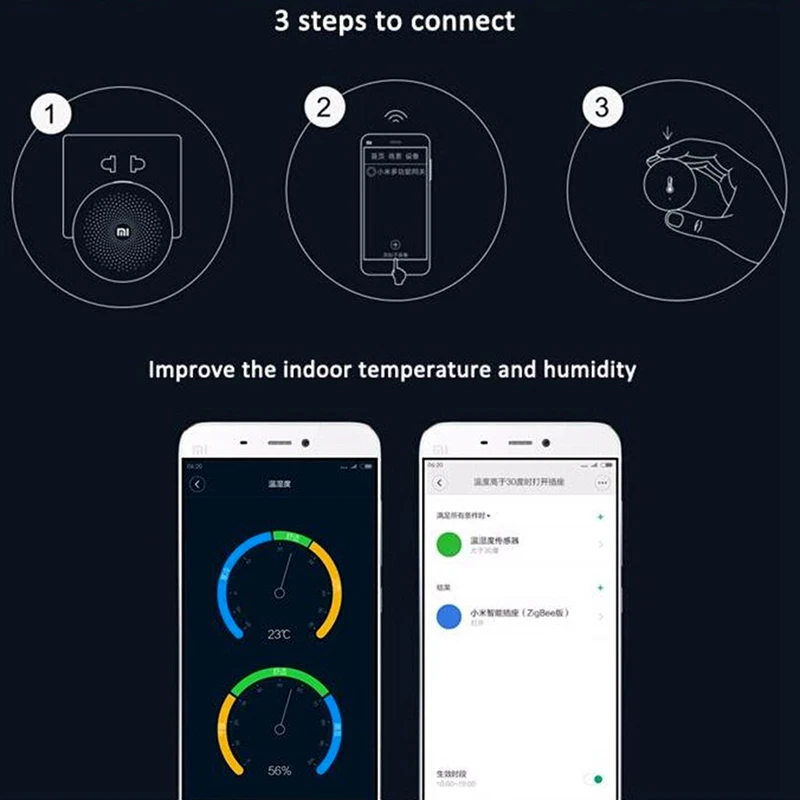 Датчик температуры и влажности Xiaomi MIJIA умный дом с аккумулятором приложение для Mi