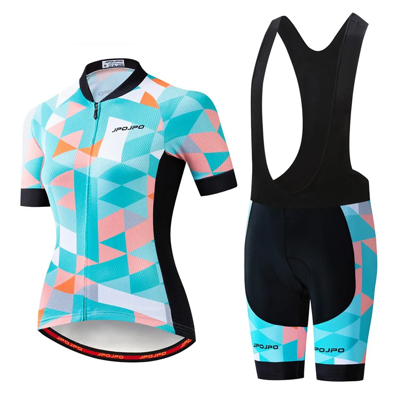 6 MTB велосипед Джерси нагрудник шорты набор Ropa Ciclismo maillot Женский Джерси для велоспорта велосипедный Топ рубашка Нижняя Женская одежда синий - Цвет: 6