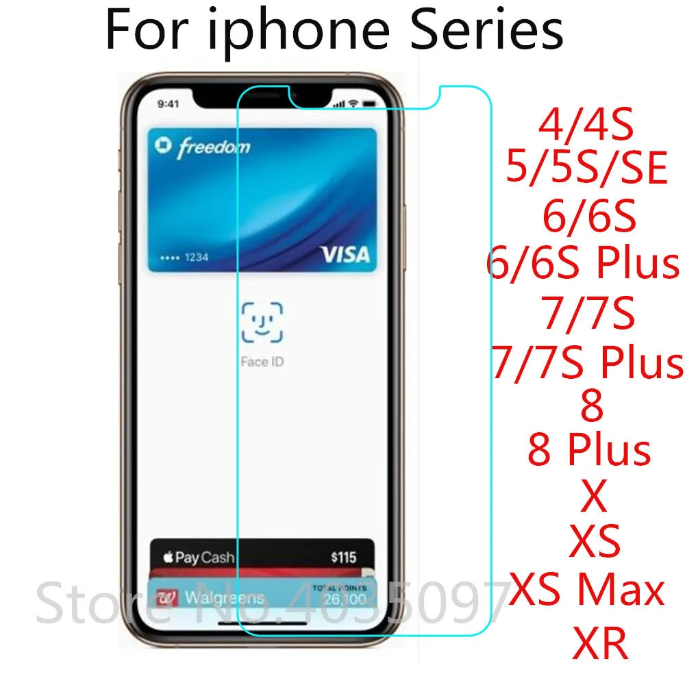 Ультратонкое закаленное стекло 9H для iPhone XS Max XR 8 7 6 6S Plus защита экрана защитная