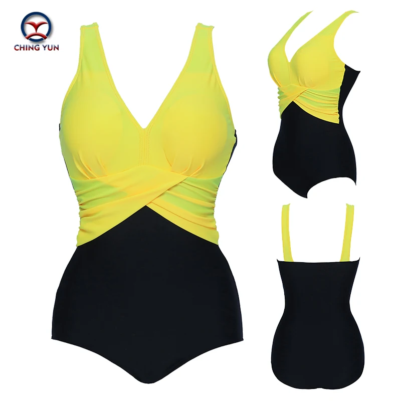 Женский купальник с глубоким v образным вырезом сексуальный большого размера