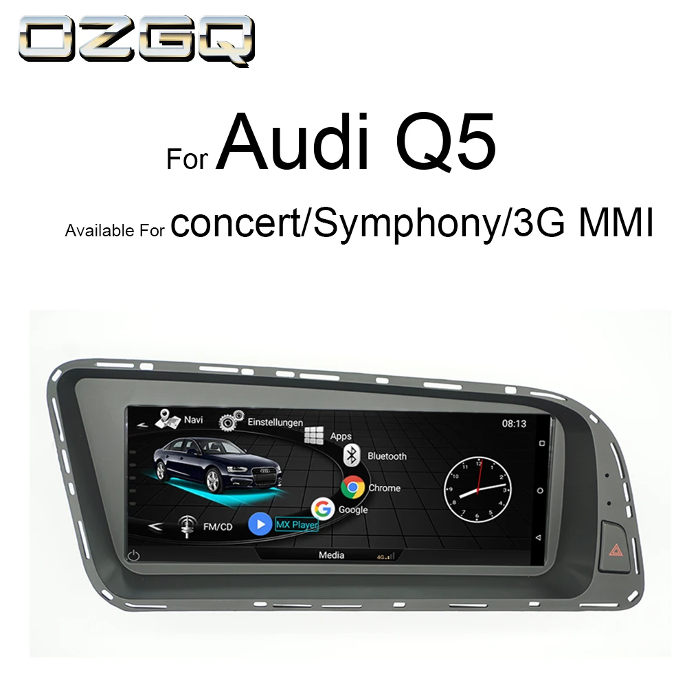 OZGQ Android система 3G MMI Автомобильный мультимедийный плеер авторадио для Audi Q5 2010 2016 с