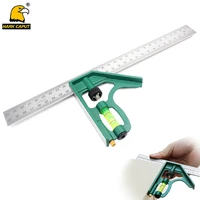 12300mm combination angle ruler universal mobile 4590 degree square ruler with bubble level for machinist measuring tools