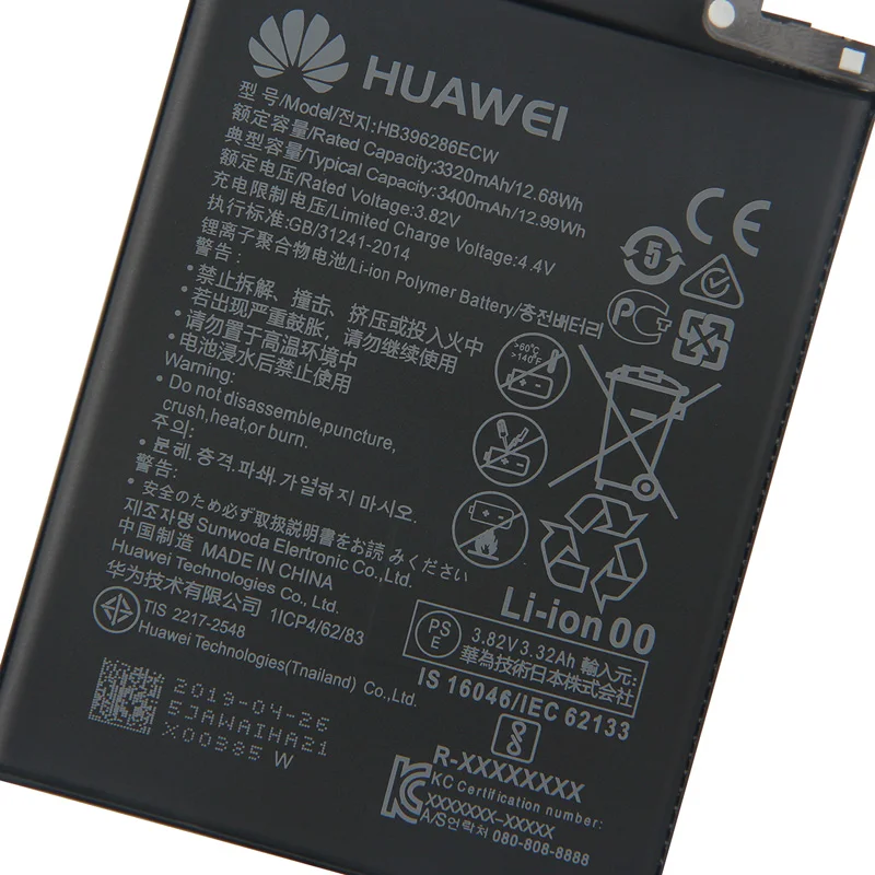 Аккумулятор для телефона huawei HB396286ECW для huawei Honor 10 Lite Honor10 Lite Pour P Smart 3400 мАч сменный аккумулятор+ инструмент