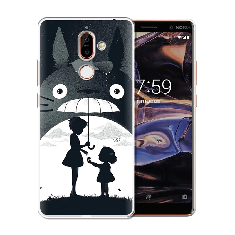 Чехол для телефона Nokia 1 3 5 8 6 2 7 Plus 9 X6 2018 X7 X3 с милым Тоторо из аниме Ghibli Миядзаки |