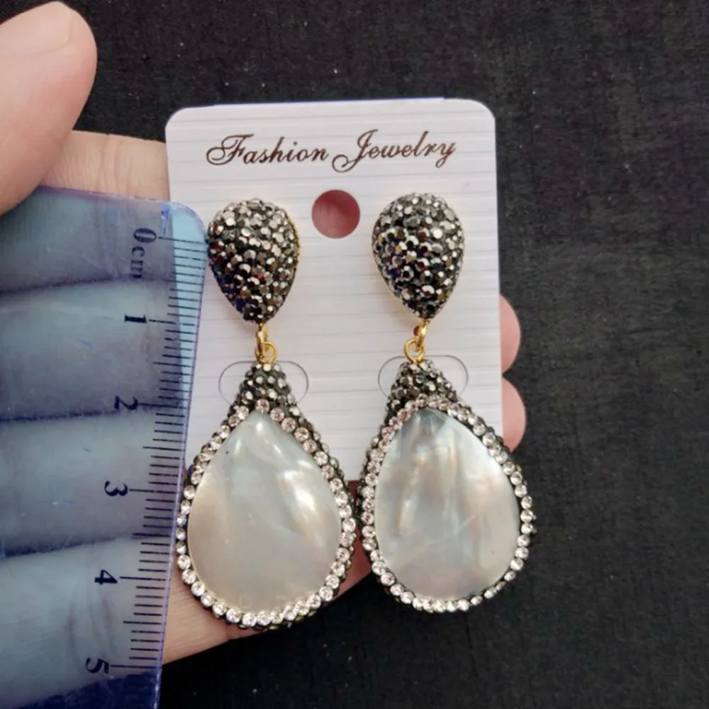 Водяная полка гардероба жемчужные милые Висячие серьги для женщин Свадебные 2019