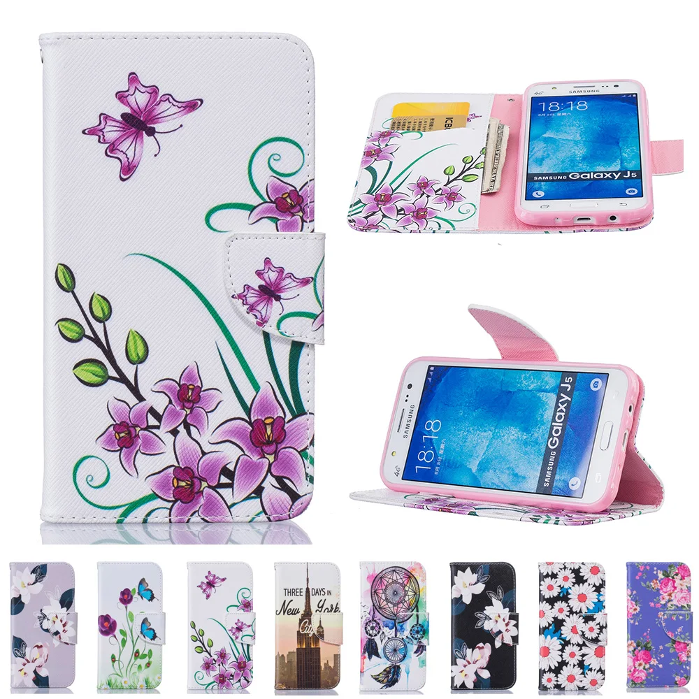 Флип чехол для Samsung Galaxy J5 J 5 500 2015 J500FN SM J500H/DS J500H Чехлы кожаный телефона|case for samsung