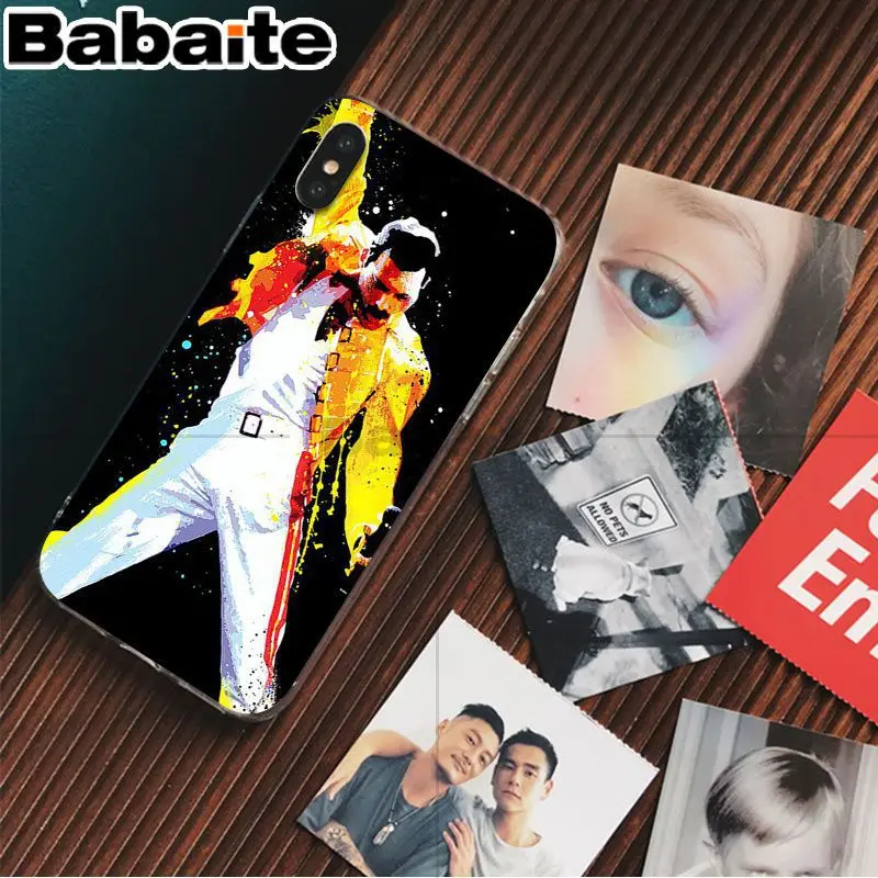 Freddie Mercury Queen band роскошный качественный чехол для телефона iPhone 8 7 6 6S Plus X XS max 10 5 5S SE XR
