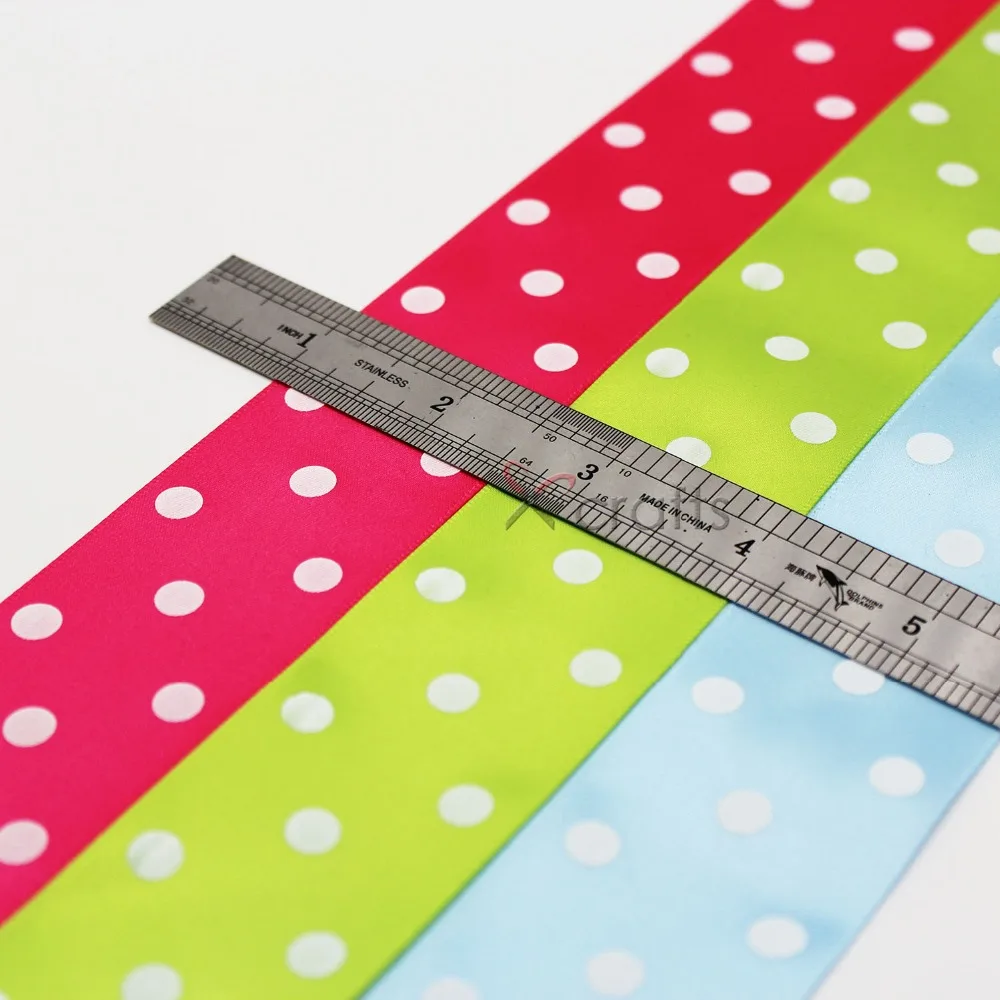 Атласная лента в горошек 1-1/2 дюйма 38 мм | Дом и сад