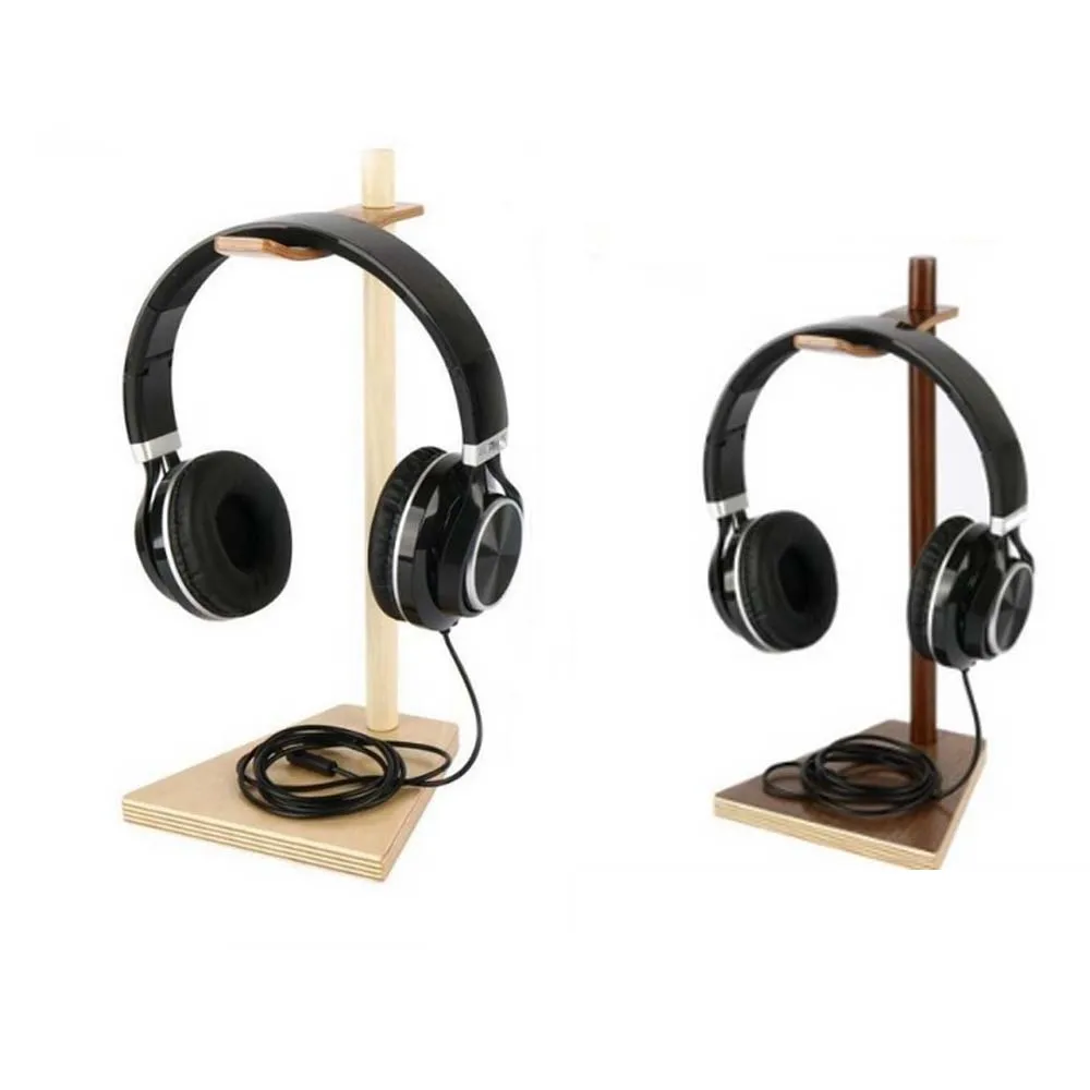 JINSERTA Portable Headphone Stand Wooden Practical Earphone Holder Headset Show Shelf Aluminum Bracket Support Device | Электроника