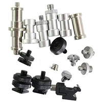 16 in 1 kit 14 and or 38 threaded male female screw adapter tripod screw to hot shoe mount and for canon nikon camera