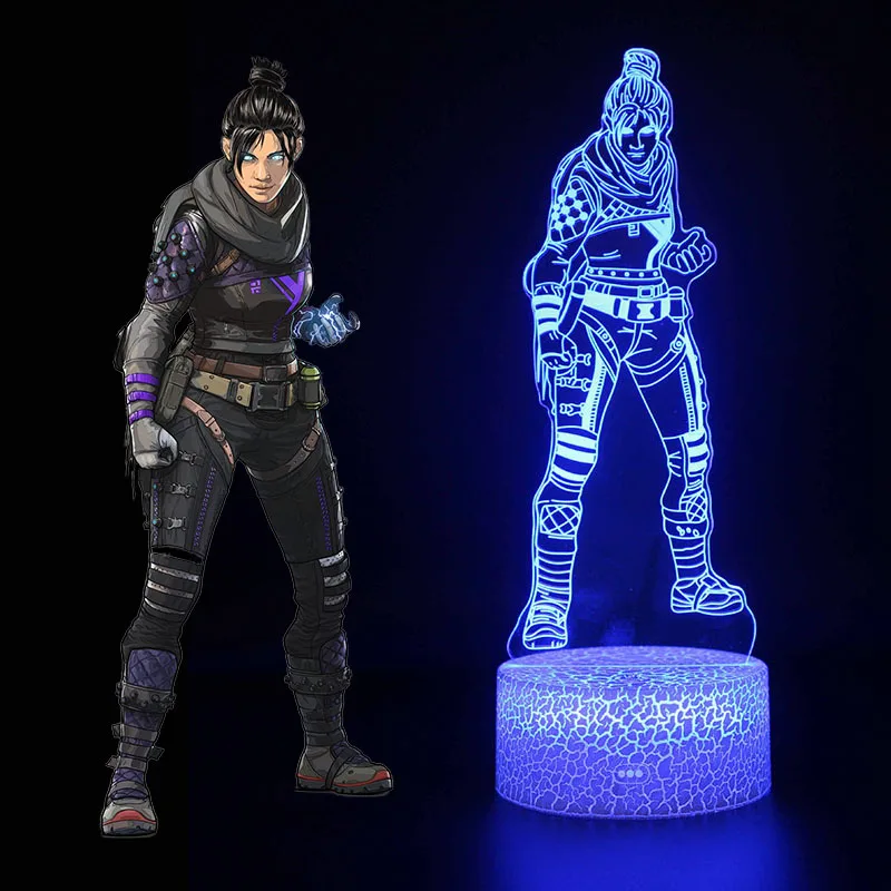 Новинка, 3D иллюзия, светодиодная лампа, Apex Legends Pathfinder, фигурка, Ночной светильник, защита для детей, подарок, APEX, игрушки для геймеров