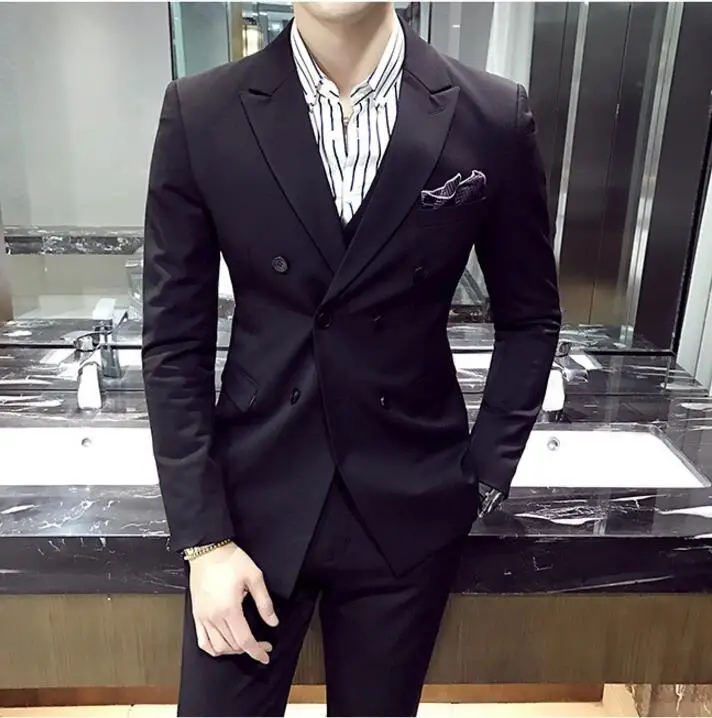 YWMS-60 мужские синие свадебные костюмы синий Королевский мужской костюм 2018