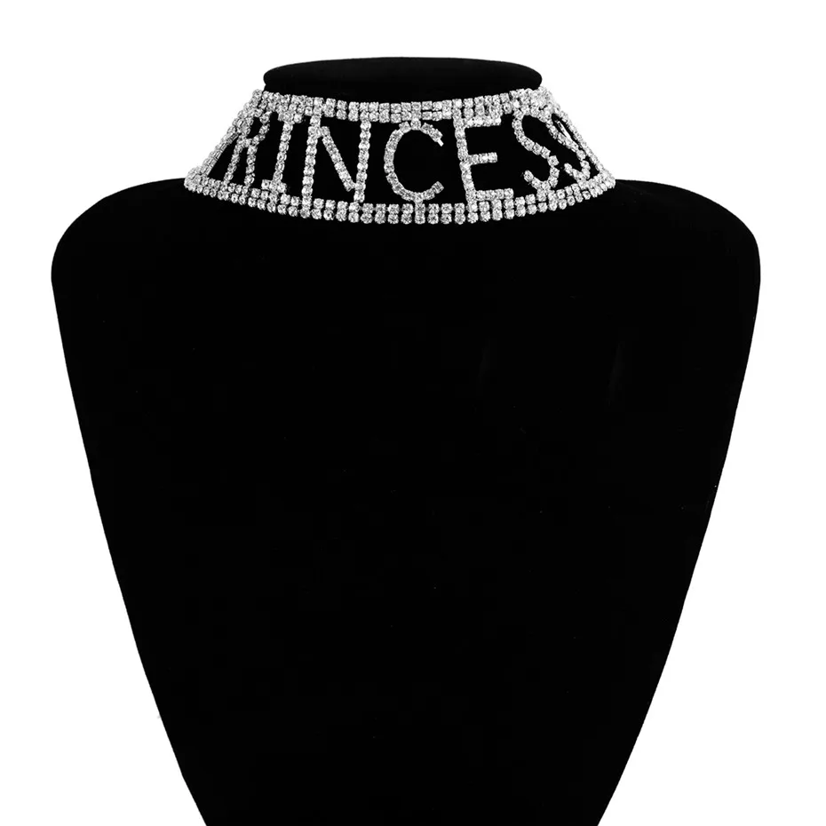 PRINCESS Silver Ingemark Модные Крылья Ангела характер стразы колье Цепочки и ожерелья для Для женщин Роскошные Макси яркие ювелирные изделия, ювелирные изделия, цепочек на шею в подарок - Окраска металла: PRINCESS Silver