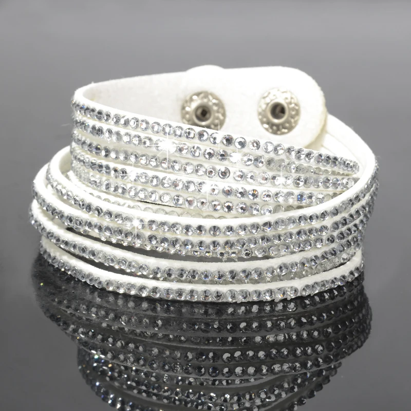 Роскошный модный кожаный браслет в стиле панк Многослойные браслеты с