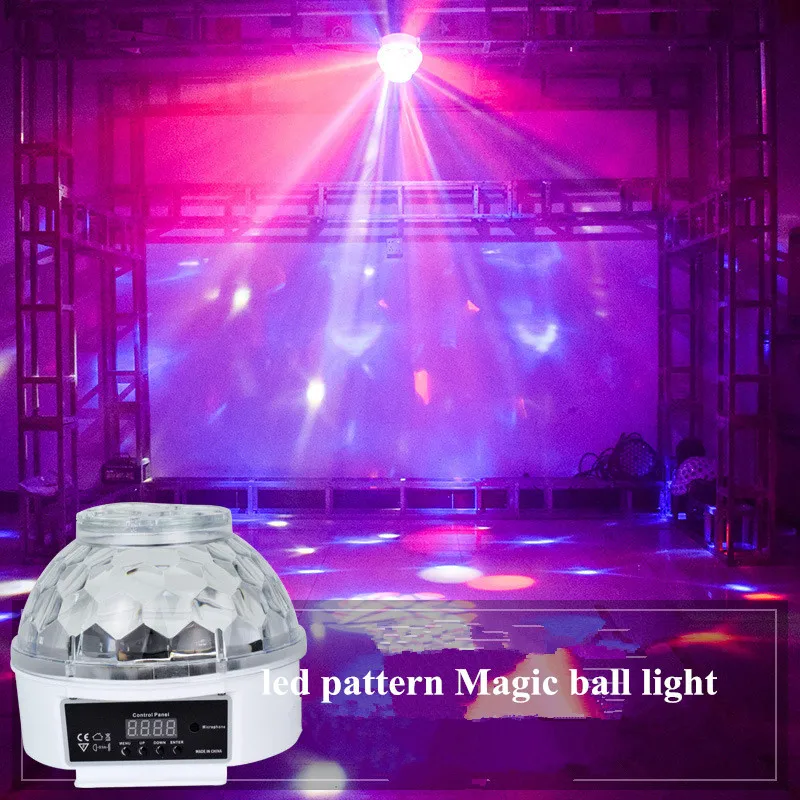 Disco Crystal Magic Led Stage Ball Light Lamp RGBW Projector Stage Dmx512 Rotate Christmas Club Bar KTV Family Party Lights