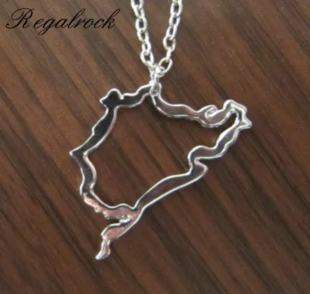 Ожерелье с подвеской Regalrock Nurburgring Track Map F1 Nordschleife Sudschleife|pendant necklace|necklace necklacemap pendant