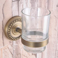 cup tumbler holders wall mounted toothbrush cup holder antique brass bathroom accessories wall decoration nba265