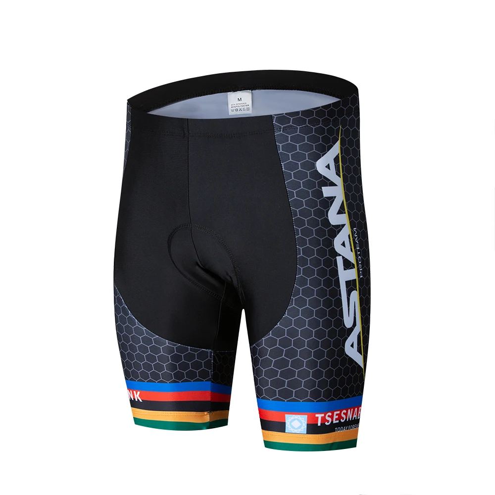 7 Команда Астана Велоспорт Джерси 16D гель набор велошорт Ropa Ciclismo мужские летние быстросохнущие велосипедный майон Culotte - Цвет: 7