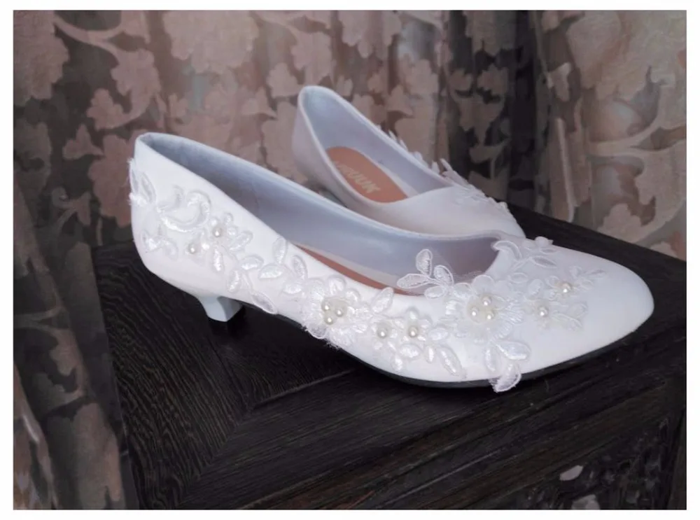 Женские свадебные туфли с кружевом и жемчугом большие размеры|pearl wedding shoe|dress shoes